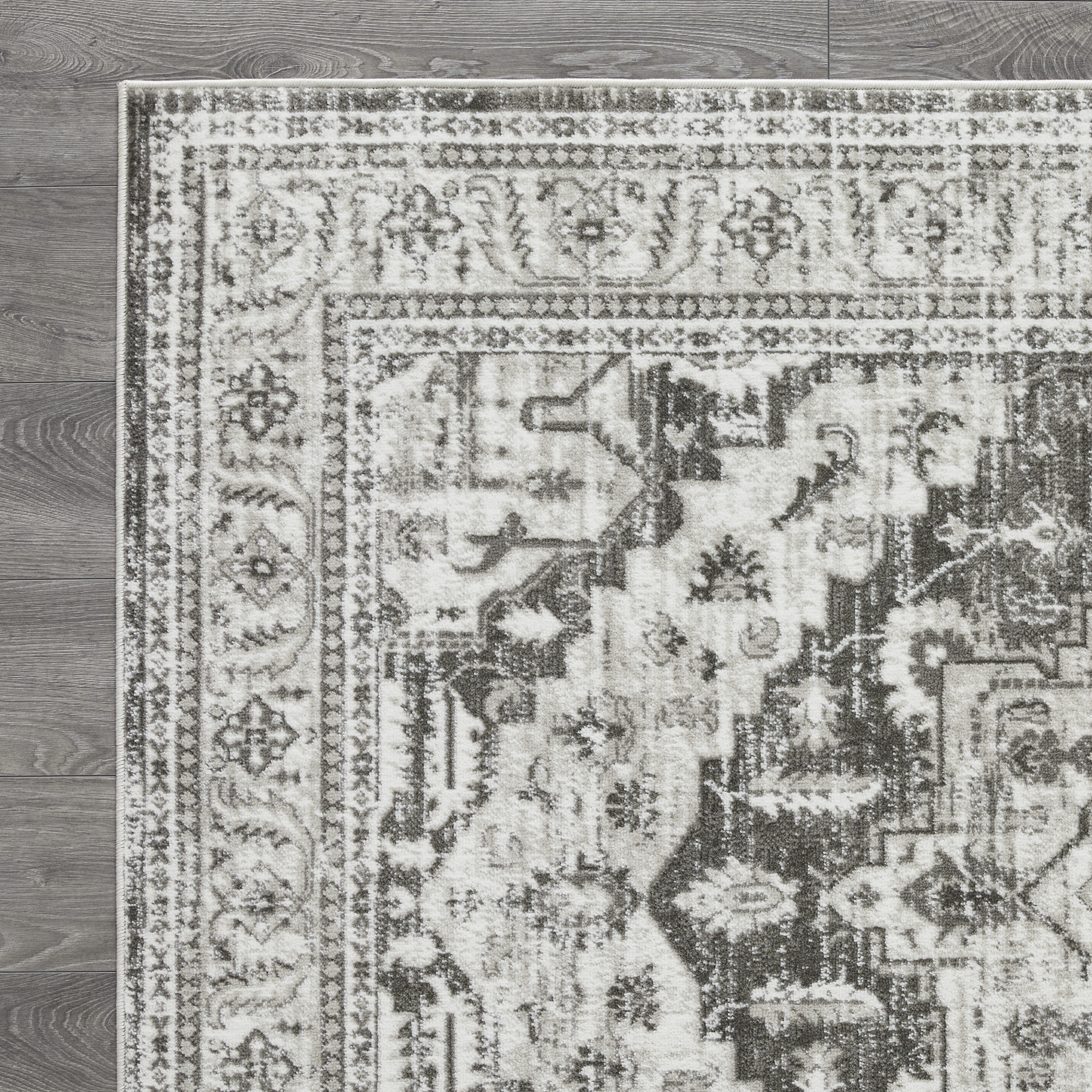 Loomaknoti Rhane Alvner 6' x 9' Dark Grey Oriental Indoor Area Rug