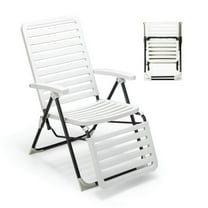 Kadyn Lounge Chair Recliner, Chaise Lounge,Patio Recliner Chairs,PP Folding Patio Chaise Lounger with 7-Level Backrest and Cozy Footrest