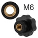 thumbnail image 4 of 20 Piezas M6 Tornillos de Perilla Hembra M6 x 32 mm Hembra Roscada Cabeza de Estrella Perilla de Sujeción Agarre Negro, 4 of 7