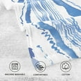 thumbnail image 4 of Waves Blue White Line Hand Towel Bath Towels Face Towels Cotton Absorbent for Home Hotel Spa Swimming Yoga Sports Decorative Towel Set of 2, 4 of 8