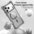 thumbnail image 3 of Magnetic Case for iPhone 17 Pro, Clear Back Case Shockproof Enhanced Corners Drop Protective Phone Cover with Detachable Lanyard and Wrist Hand Strap, Compatible with Mag-Safe, Black, 3 of 7