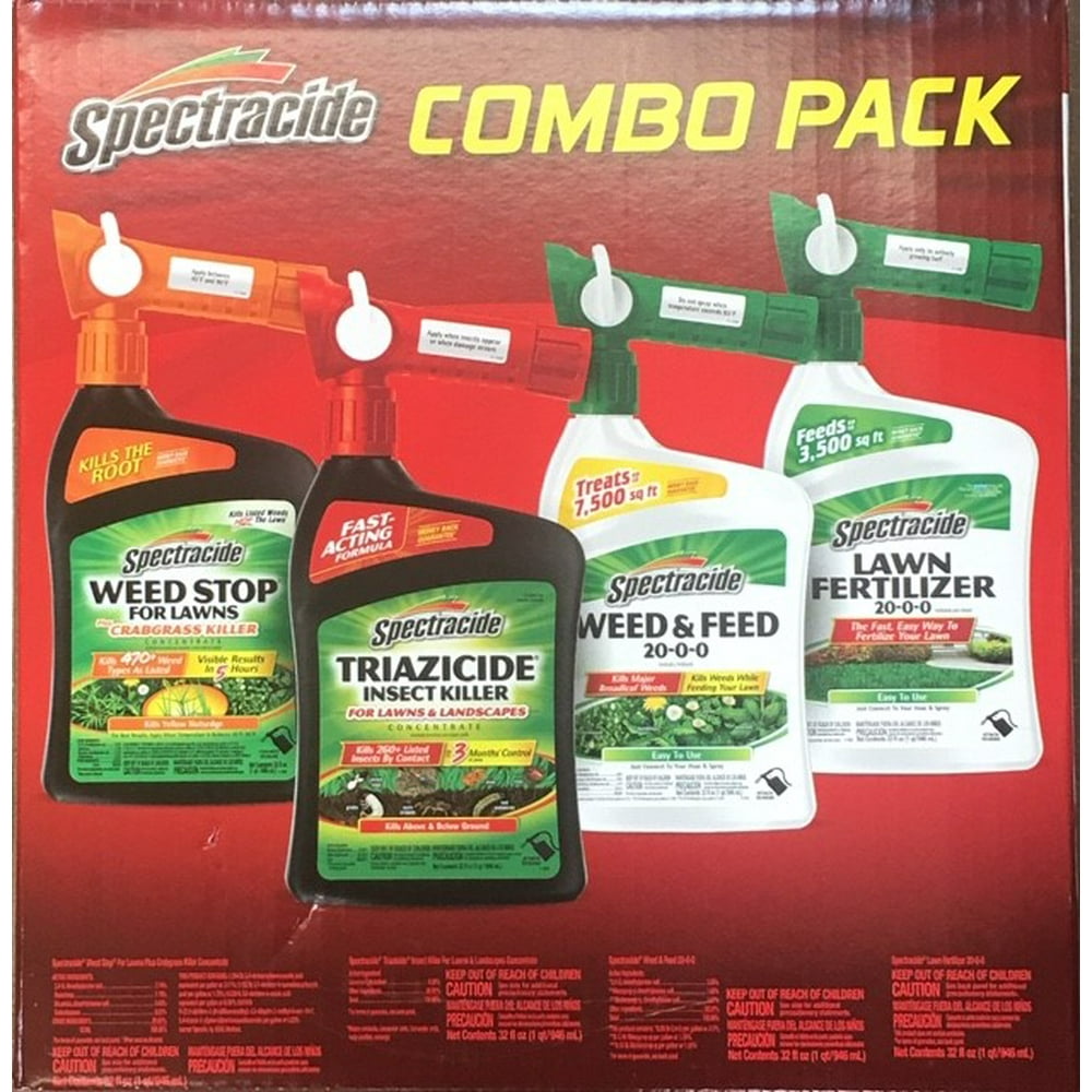 Spectracide Lawn Care Combo Pack, ReadyToSpray Concentrate 4 Pack