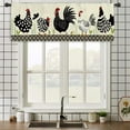 thumbnail image 2 of Rustic Rooster Chicken Kitchen Curtain Valance 54W x 18H Rod Pocket Farmhouse Country Rural Window Treatment for Living Room Bedroom Bathroom, 2 of 6