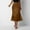 Brown, variant on Womens Skirt Plus Size High Waist Boho Cute Skirts for Women Beach Solid Color Loose Breathable Flowy Skirt Streetwear Winter for Christmas Dinner L