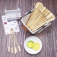 thumbnail image 3 of 100 Pieces Wooden Paddle Skewers Barbecue Wooden Skewers Cocktail Sticks for Barbeque, Kebabs, Cocktails, Buffets Party (18CM), 3 of 4