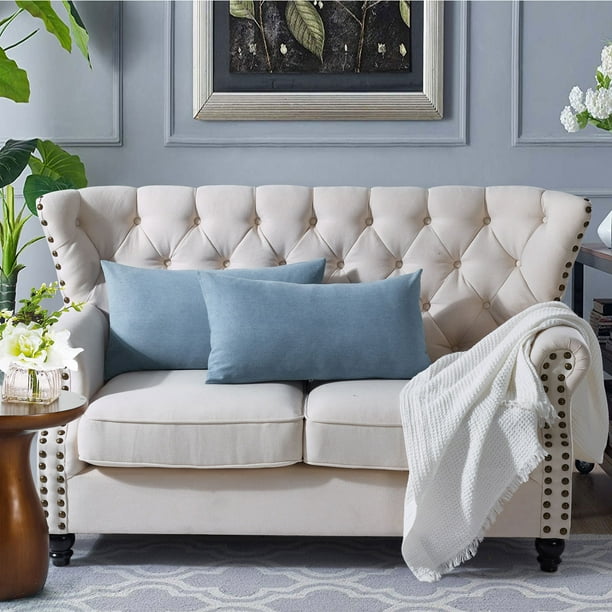 Denim 2 Piece Lumbar Pillow Shells