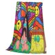 thumbnail image 3 of Manta hippie de Bob Esponja, manta decorativa de franela para cama y sofá, 50 x 40 pulgadas, 3 of 4
