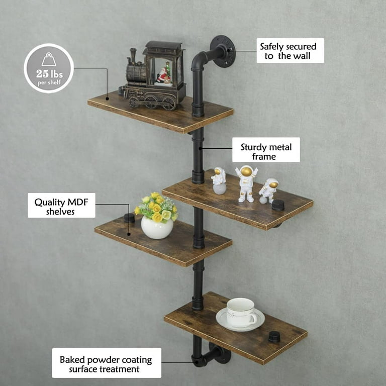 KESHENGDA Pipe Shelf Industrial Floating Shelving 31 Kitchen Wall