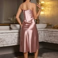 thumbnail image 7 of Satin Silk Nightgown for Women Long Dress Nightdress Chemise Nightie Soft V Neck Nightwear, 7 of 7
