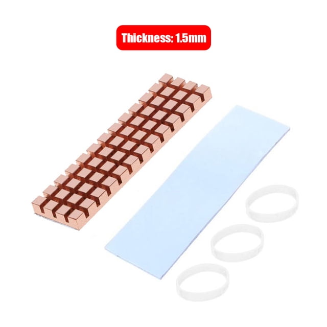 PC Notebook SSD Heat Sink For M.2 2280 PCI-E NVME With Thermal Pad Heatsink Computer Cooler Copper Radiator Accessory 1.5mm