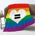 thumbnail image 6 of Kainsy Paready Rainbow Blanket Gay Pride Soft Fleece Throw Blankets Lightweight Pride LGBT Blanket for Couch Sofa Indoors Outdoors Party Decor-50x60in(50"x60"), 6 of 7