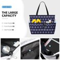 thumbnail image 3 of Xecao Purple and Blue Squares for versatile beach bag for women includes zipper pockets and waterproof material, ideal for vacations and adventures., 3 of 7