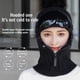 thumbnail image 2 of Conjunto De Bufanda De Gorro De Punto De Invierno Con Gafas, Gorro Con Cremallera, Orejeras, Gorros Forrados De Lana Con Pompón, Gorro A Prueba De Viento, Calentador De Cuello Para Esquí Y Ciclismo Moyic AP008076-06, 2 of 6