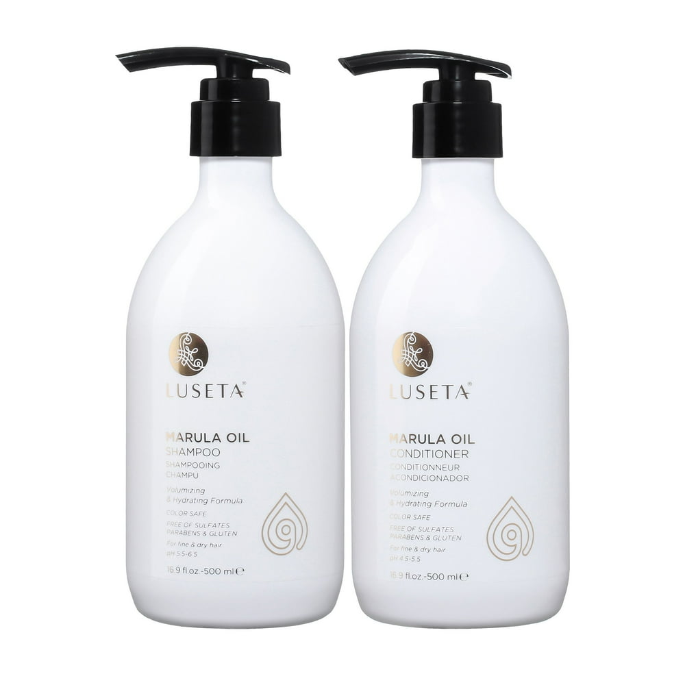 Luseta Luseta Marula Oil Shampoo & Conditioner Set 2 x 16.9oz for Fine and Dry Hair Walmart