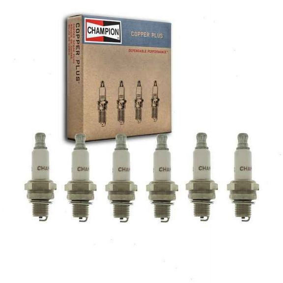 6 pc Champion 978 Copper Plus Spark Plugs for CMR6A CMR7A RY4C Ignition Wire Secondary