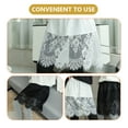 thumbnail image 4 of Miangastore 2 Pcs Rallonges de Chemise Femmes Faux Bas Chemise Jupe Mini Mi-Longue pour Femmes, 4 of 9