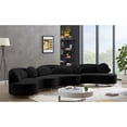 thumbnail image 5 of Meridian Furniture Vivacious Black Velvet 3pc. Sectional, 5 of 19