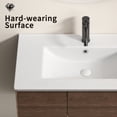 thumbnail image 4 of 30 Inch Ceramic Bathroom Vessel Sink with Overflow - Glossy White Vanity Top, Pre-Drilled Faucet Holes, Modern Oval Design for Bathroom Vanities, 4 of 8