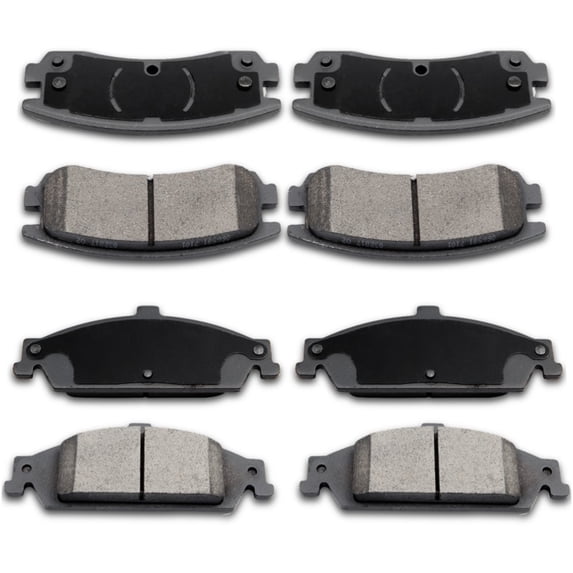 Front Rear Ceramic Brake Pads For 99-04 Oldsmobile Alero 99-05 Pontiac Grand Am