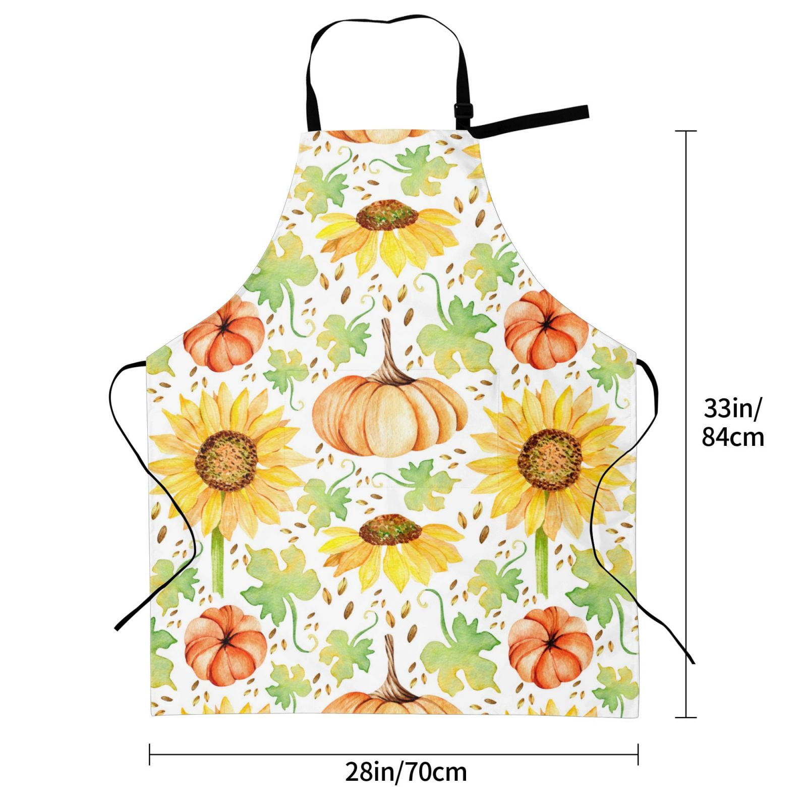 Kdxio Autumn Theme Apron with Pockets Adjustable Kitchen Aprons for Men Women Waterproof Aprons for Cooking,Drawing,Crafting, Baking Household Cleaning