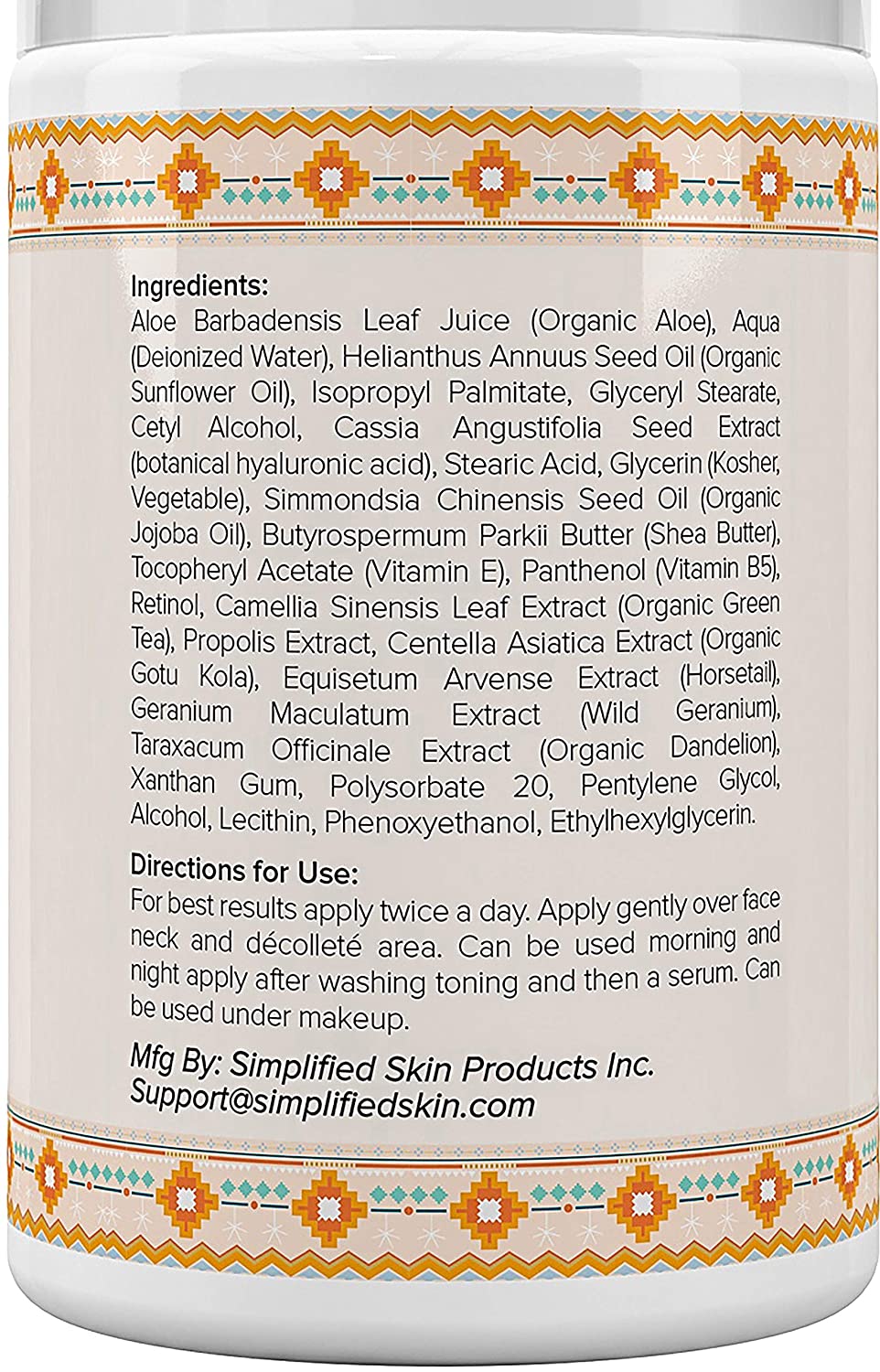 Simplified Skin Retinol Face Cream Moisturizer, Vitamin E & Hyaluronic Acid Face Moisturizer, 1.7 oz. - image 2 of 6