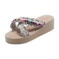 thumbnail image 2 of Zapatillas con punta abierta para mujer, sandalias cómodas, informales, cómodas, para la playa Wmkox8yii ytu4787, 2 of 8