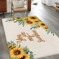 thumbnail image 3 of Sunflower Area Rug 4'x6', Summer Botanical Farmhouse Yellow Floral Rustic Washable Non-Slip Rugs, Low Pile Large Carpet for Living Room Bedroom Dining Room Kitchen Office Indoor Mat, 3 of 9
