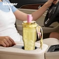 thumbnail image 6 of Sidagar 22oz Tritan Sports Water Bottle with Straw & Strap, Leak-Resistant Travel Cup, Yellow, 6 of 10