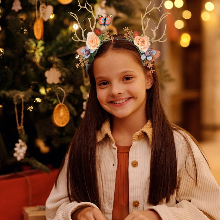 Christmas Light Up Antler Headband LED Illuminated Reindeer 