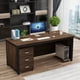 thumbnail image 3 of Drawers Bookshelf Office Desk Standing Storage Lift Shelf Computer Desks Student Executive Mesa De Computador Modern Furniture My Lux Decor Round, 3 of 24