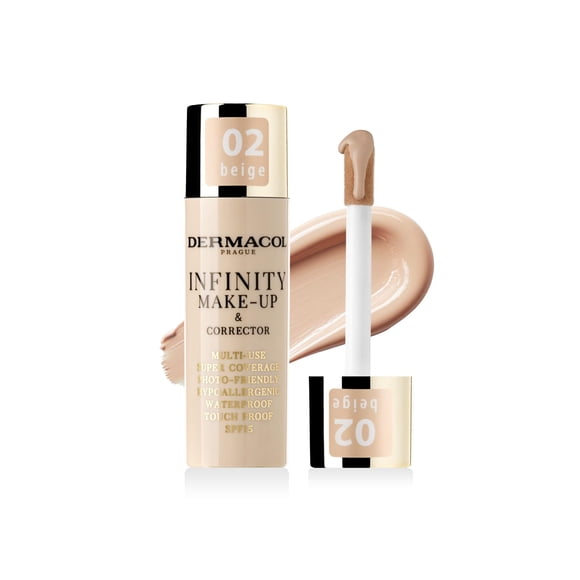 Base y Corrector para Piel Dermacol Infinity 02 Beige SPF15
