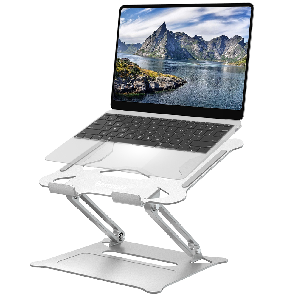 Auledio Adjustable Laptop Stand, Aluminum Laptop Riser for Desk, Portable Computer Stand with