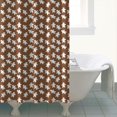thumbnail image 4 of Brown Christmas Gingerbread Pattern Shower Curtain 84"x72" ,Bathroom Decorative Shower Curtains Set with 12 Hooks,Modern Waterproof Washable Shower Curtain, 4 of 6