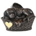 thumbnail image 2 of Pet Memorial Angel Dog Sleeping In Basket Cremation Urn Bronze Finish Bottom Load 45 Cubic Inch, 2 of 2