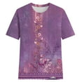 thumbnail image 4 of Alllist Floral Spring Tops Crew Neck Short Sleeve T-Shirts Dress Blouses for Women, 4 of 4