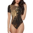 thumbnail image 2 of Goofa Apocalyptic Skull Soldier Printed Women Rash Guard Short Sleeve,Tummy control Swimsuit Surfing Swimsuit Bathing Suit One Piece Swimsuit UPF 50-Small, 2 of 9