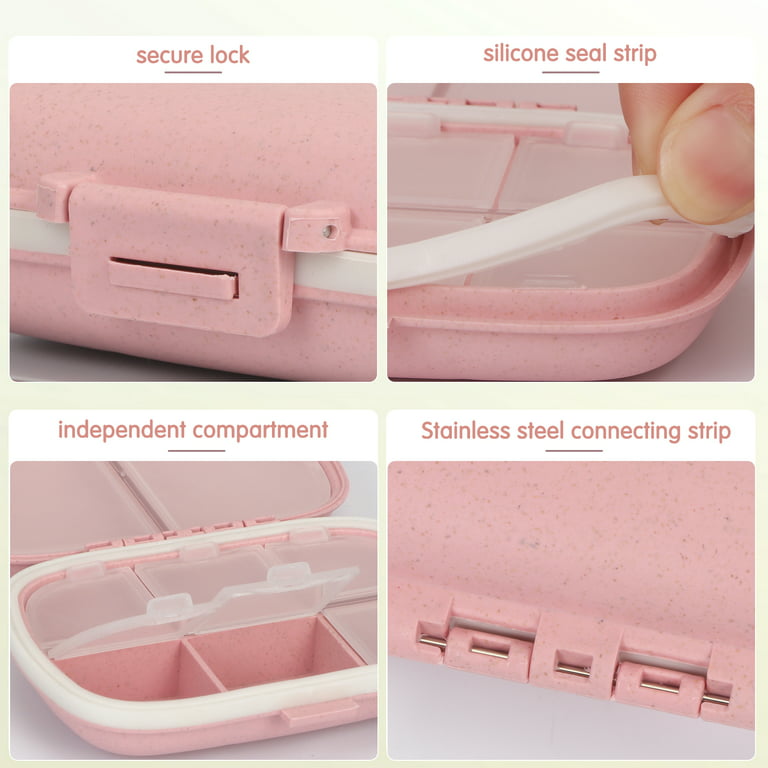 Daily Pill Organizer 8 Compartments Portable Pill Case - Temu
