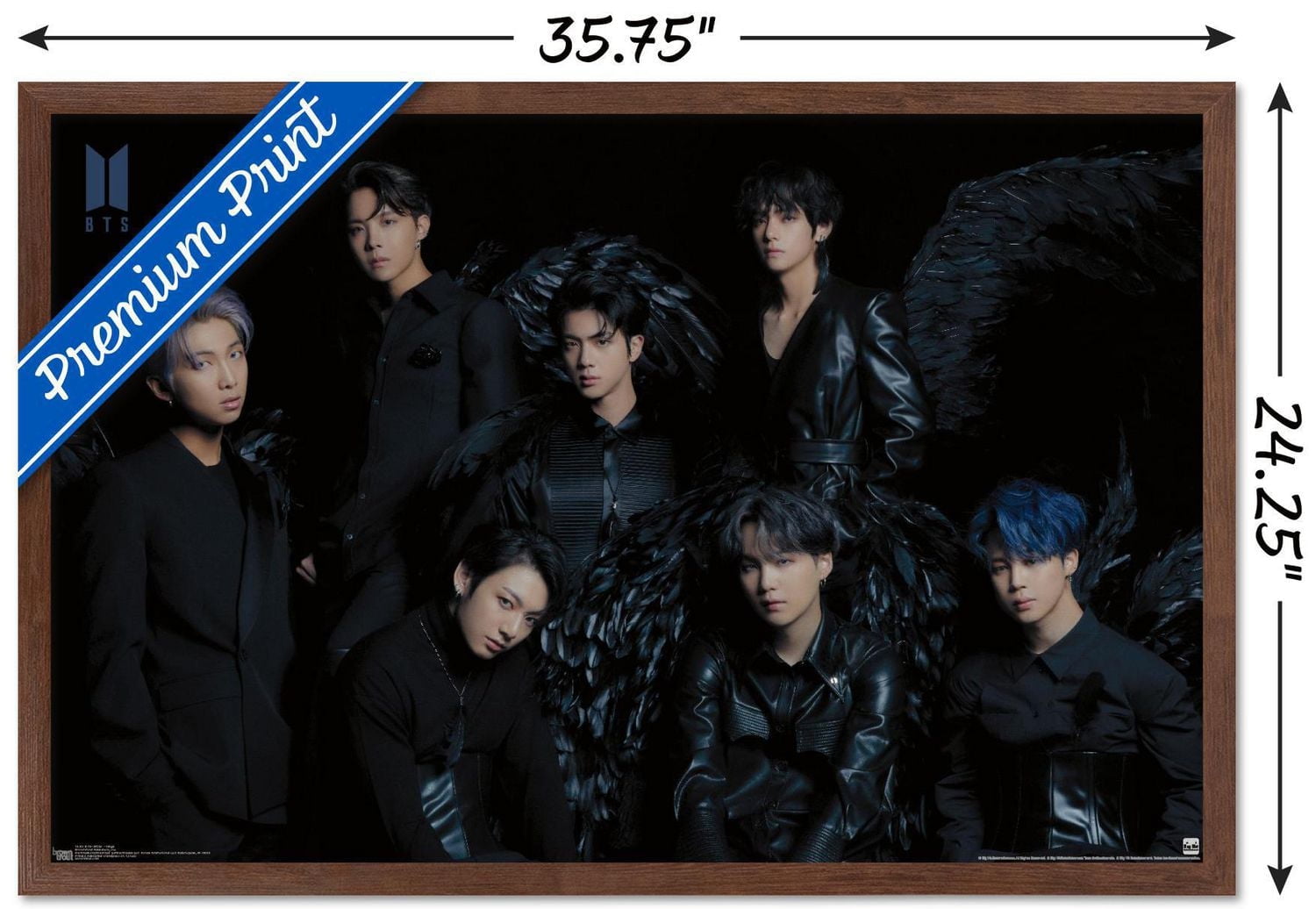 BTS - MOS7 - Wings Wall Poster, 14.725" x 22.375" Framed