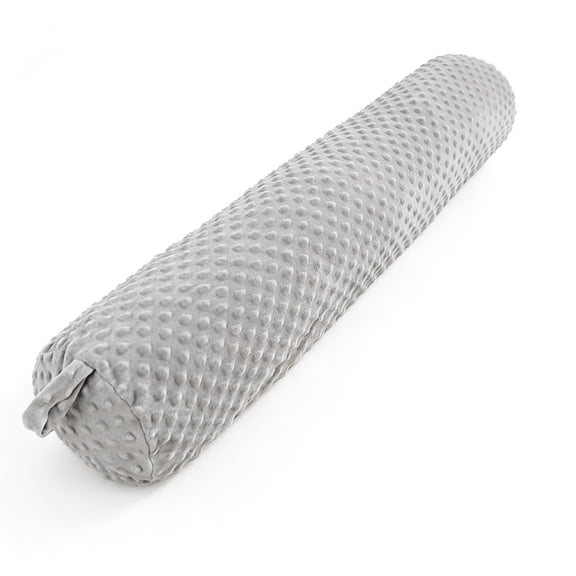 WSSZL Soft Minky Dots Long Cylindrical Body Pillow, Ergonomic Side Sleeper Leg Bolster Cushion With Removable Cover, Machine Washable Bed Support, Cozy Home Decor Gift,Gray