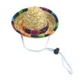 thumbnail image 3 of Sombrero de paja para perro, compacto, moderno, ajustable, cómodo, práctico, sombrero para el sol para cachorros, para turismo al aire libre, viajes y A, 3 of 9