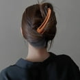 thumbnail image 4 of Big Hairpin Fine Workmanship Charming Compact Solid Color Banana Vertical Hair Barrette for Party, 4 of 8
