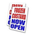 thumbnail image 1 of Frozen Custard Now Open (24" X 36") 4mm Corrugated Plastic Panel, Graphics Applied To 1 Side (Pk of 2), 1 of 4