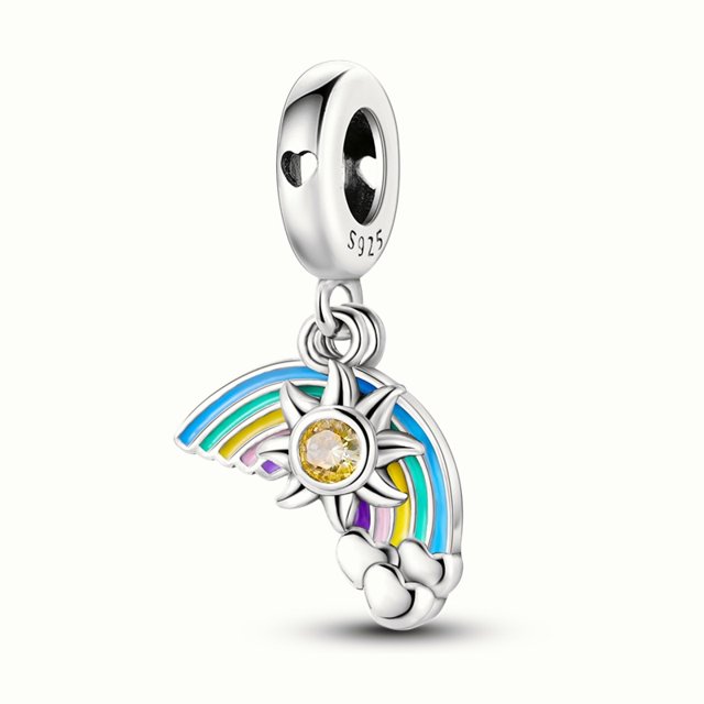 Charms Plata Esterlina 925 Golden Series Abejas Y Flores Encantos Abalorios Compatible Con Pandora 925 Pulseras Originales DIY Joyería