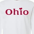 thumbnail image 4 of Inktastic Ohio in Red Text with Heart Long Sleeve T-Shirt, 4 of 5