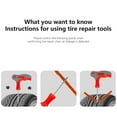 thumbnail image 4 of Tgbvmt 4-Pcs Tire Repair Tool Kit Universal Heavy Duty Tire Repair Set for Cars Motorcycles ATVs RVs Trucks and More Easy-to-Use Plug Kit with T-Handle Perfect for On-the-Go Tire Fixes Emergency Use, 4 of 7