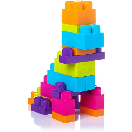 Mega Bloks First Builders Big Building Bag Trendy Building Set, 60-Piece Bag