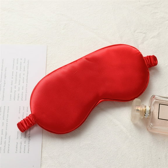 Zhuge 2-Pack Silk-Like Satin Sleeping Eye Masks, Blackout Blindfolds for Women & Men, Night Eye Covers, Red