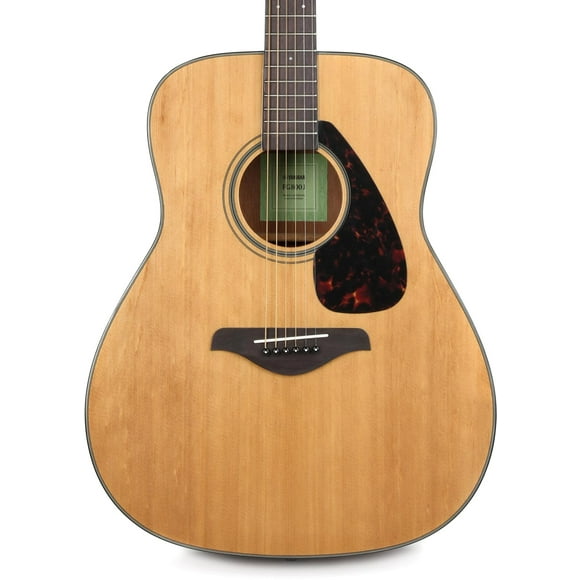 Yamaha Guitarra acústica tradicional occidental Dreadnought con tapa de abeto macizo para principiantes, 6 cuerdas, con diapasón de palisandro, acabado natural, derecha, (FG800J NT)