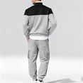 thumbnail image 6 of YueHuiYing Men's Hooded Athletic Tracksuit Sweatsuit Long Sleeve Full-Zip Jogging Sweatpants 2 Piece Patchwork Sportsuits, 6 of 8