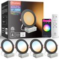 thumbnail image 1 of Luces Empotradas Inteligentes WiFi Lumary de 6 Pulgadas con Cambio de Color, Paquete de 4, 1 of 8